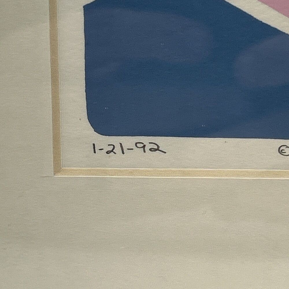 VTG Suzi McLeod Signed 11X14 Limited Edition Serigraph Moon Over Flamingo 2/100 - Picture 4 of 8